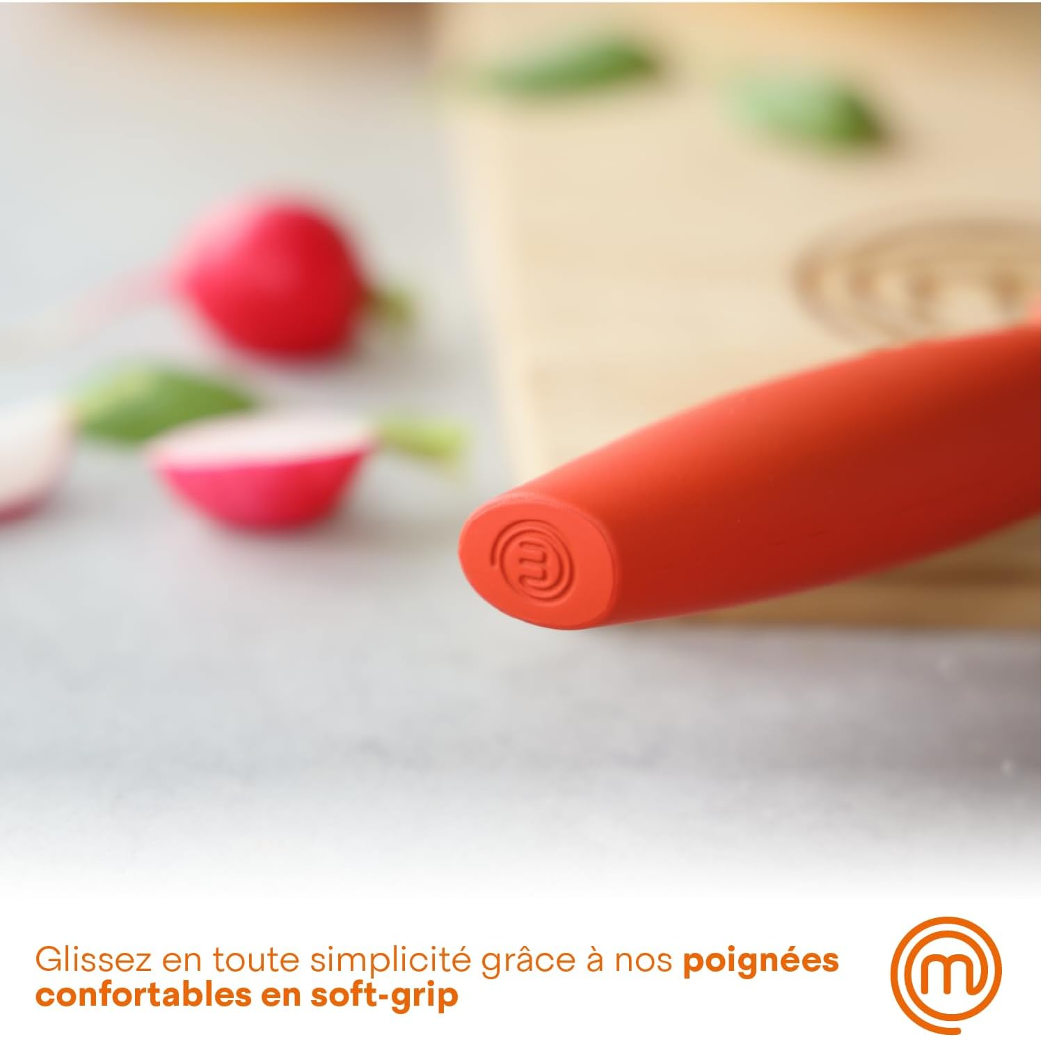 MasterChef - Set de couteaux cuisine 3 pièces - inox, revêtement antiadhésif, manches ergonomiques