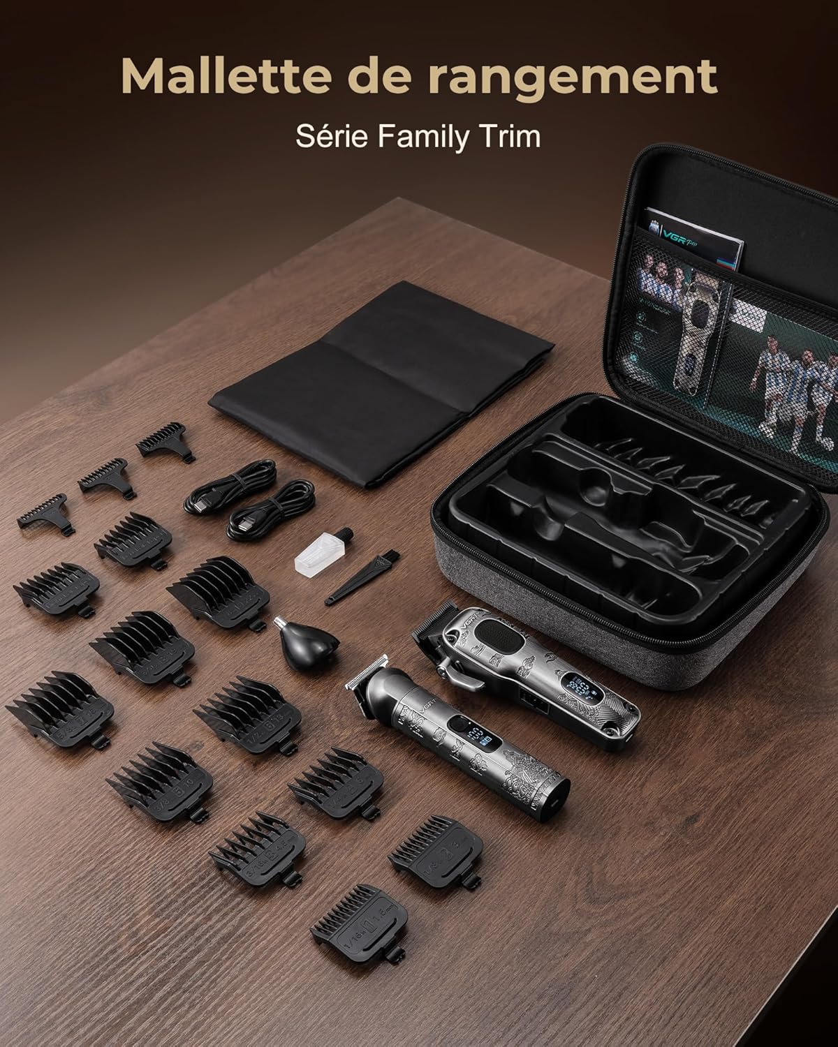 Tondeuse cheveux homme - sans fil, kit complet, boîte incluse