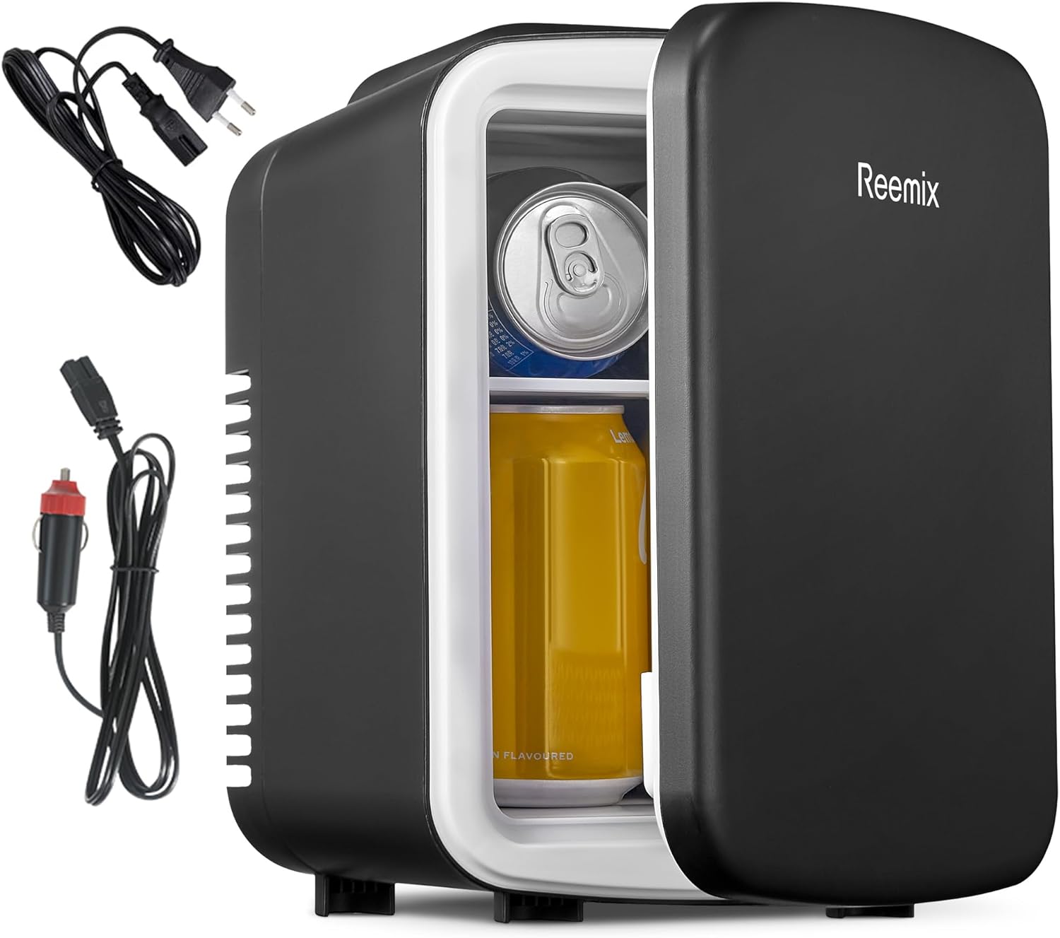 Reemix - Mini Frigo - 4L, 6 canettes - Chaud/froid, silencieux, 12V/240V