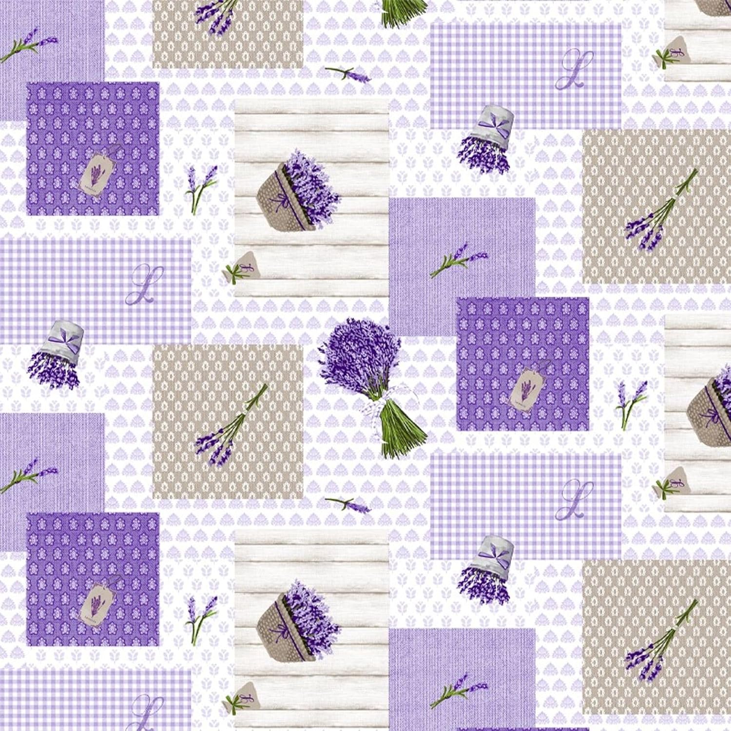 Nappe en toile cirée - rectangulaire 250x140 cm - anti-taches, imperméable, facile à entretenir, style Provence