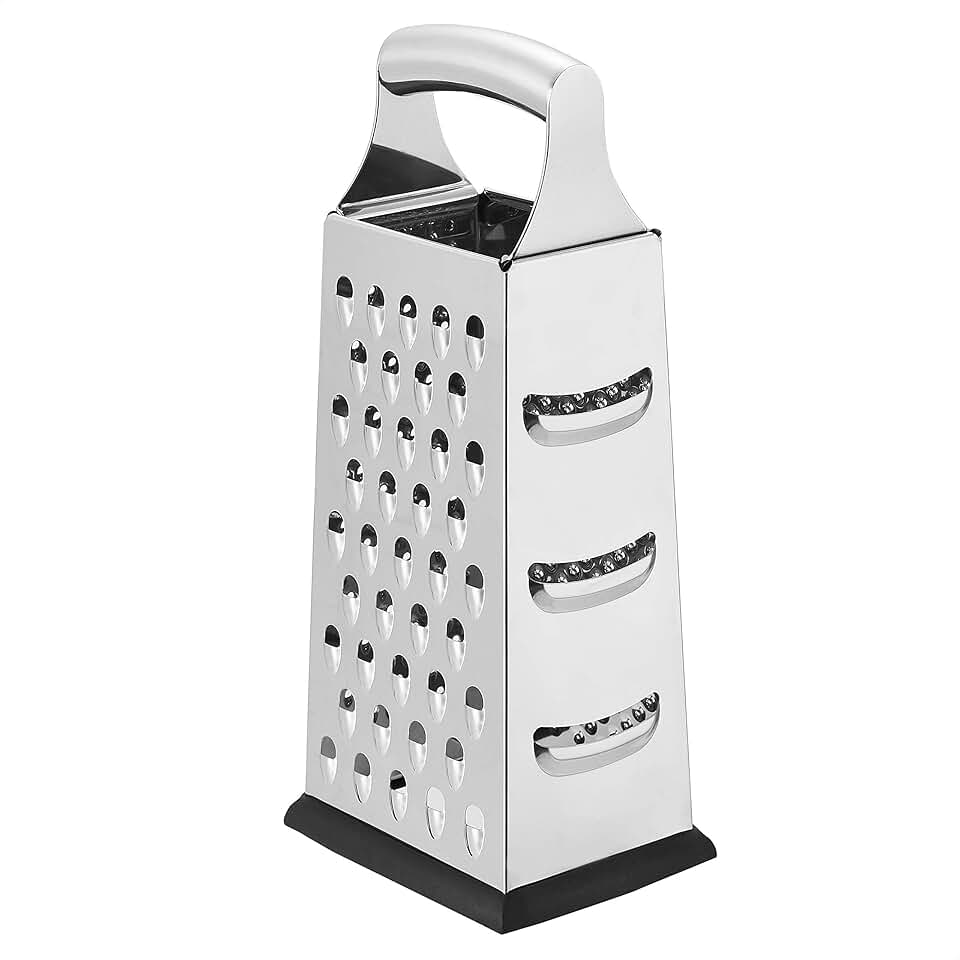 maaxi-dealz Basics - Râpe à fromage 4 côtés - 22,8 cm - inox, base antidérapante