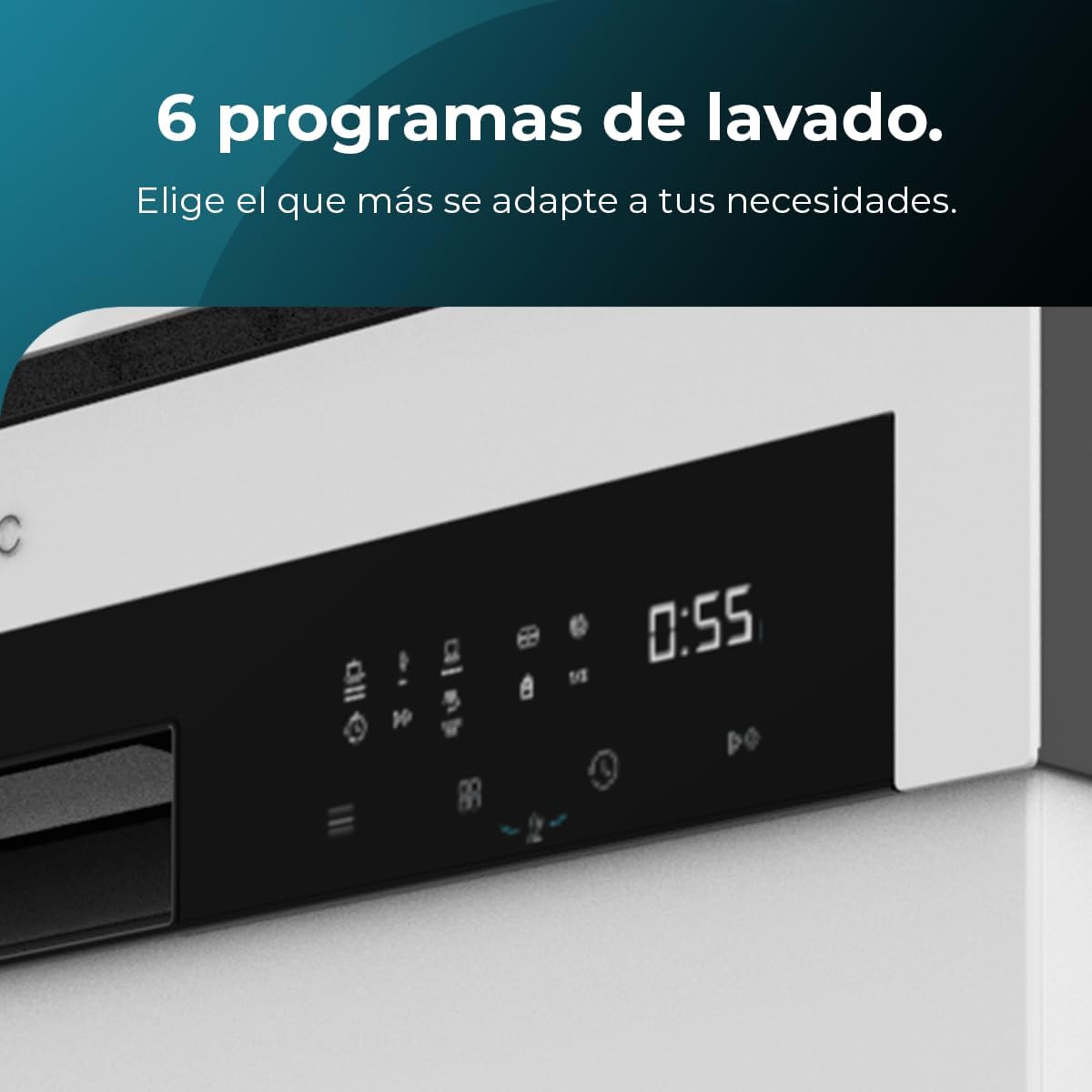 Cecotec - Bolero Aguazero 6100 E - 60 cm - 13 couverts, 6 programmes, Dry+