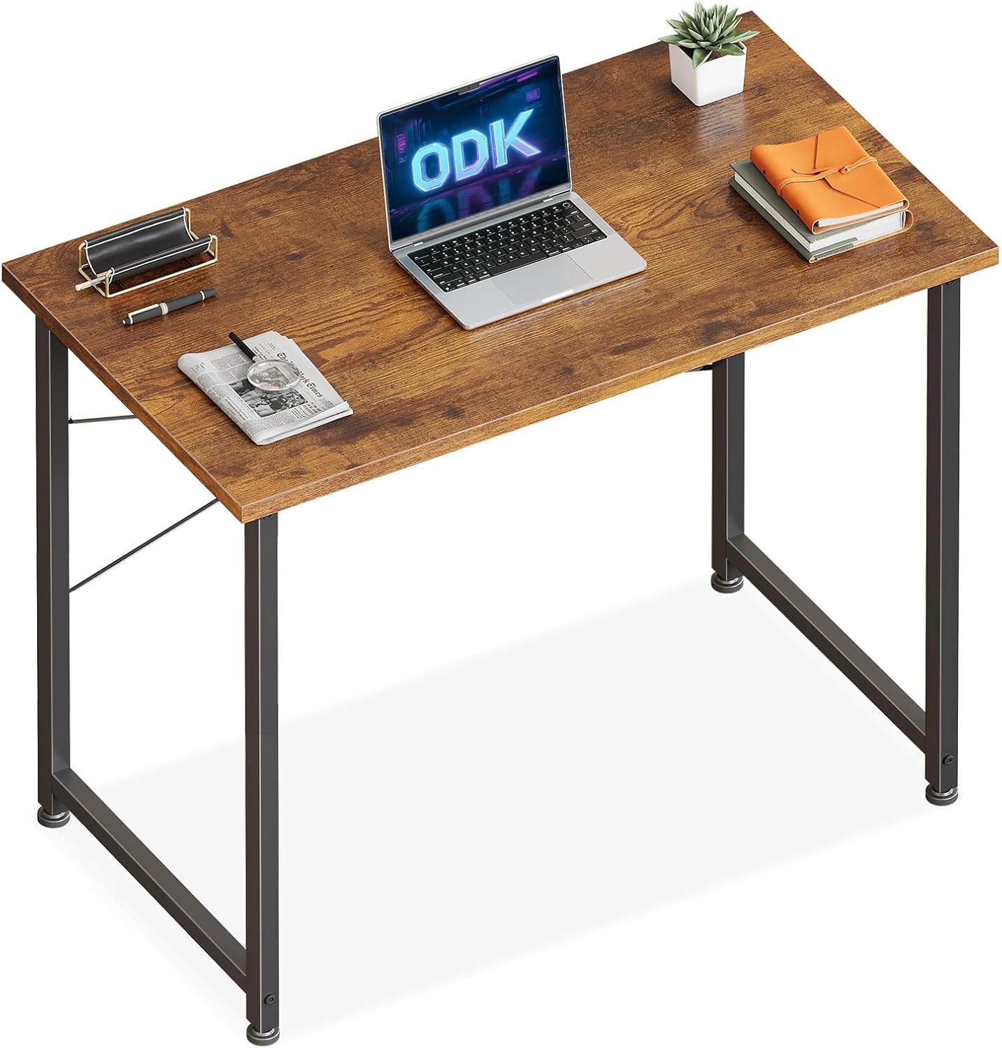 ODK - Petit bureau informatique - 80x40cm - compact, chambre, marron
