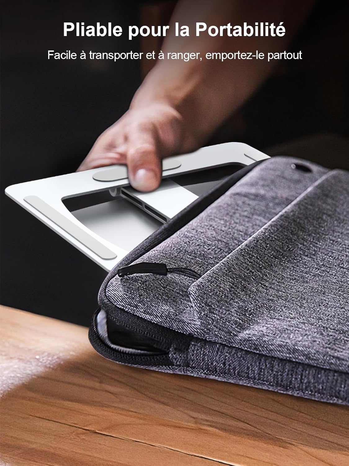 Support ordinateur portable - aluminium réglable - 10-16