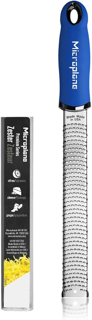Microplane - zesteur classique bleu - lame inox - poignée ergonomique