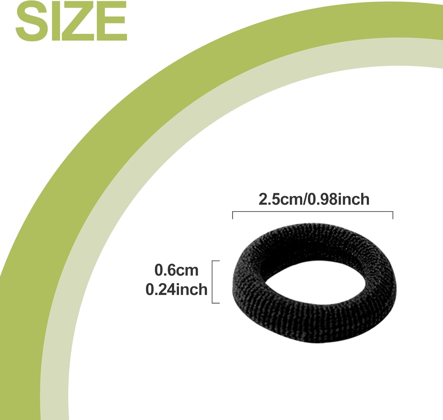 Élastiques à cheveux - mini chouchous noirs - 100 pcs - bébé et enfant