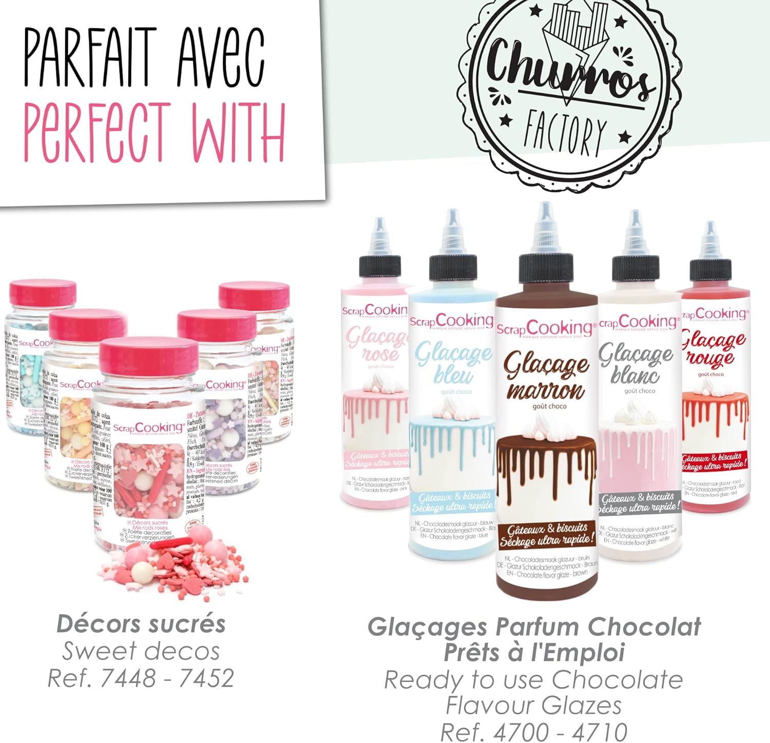 ScrapCooking - Factory 3888 - churros maison, rotation 180°, plaque antiadhésive