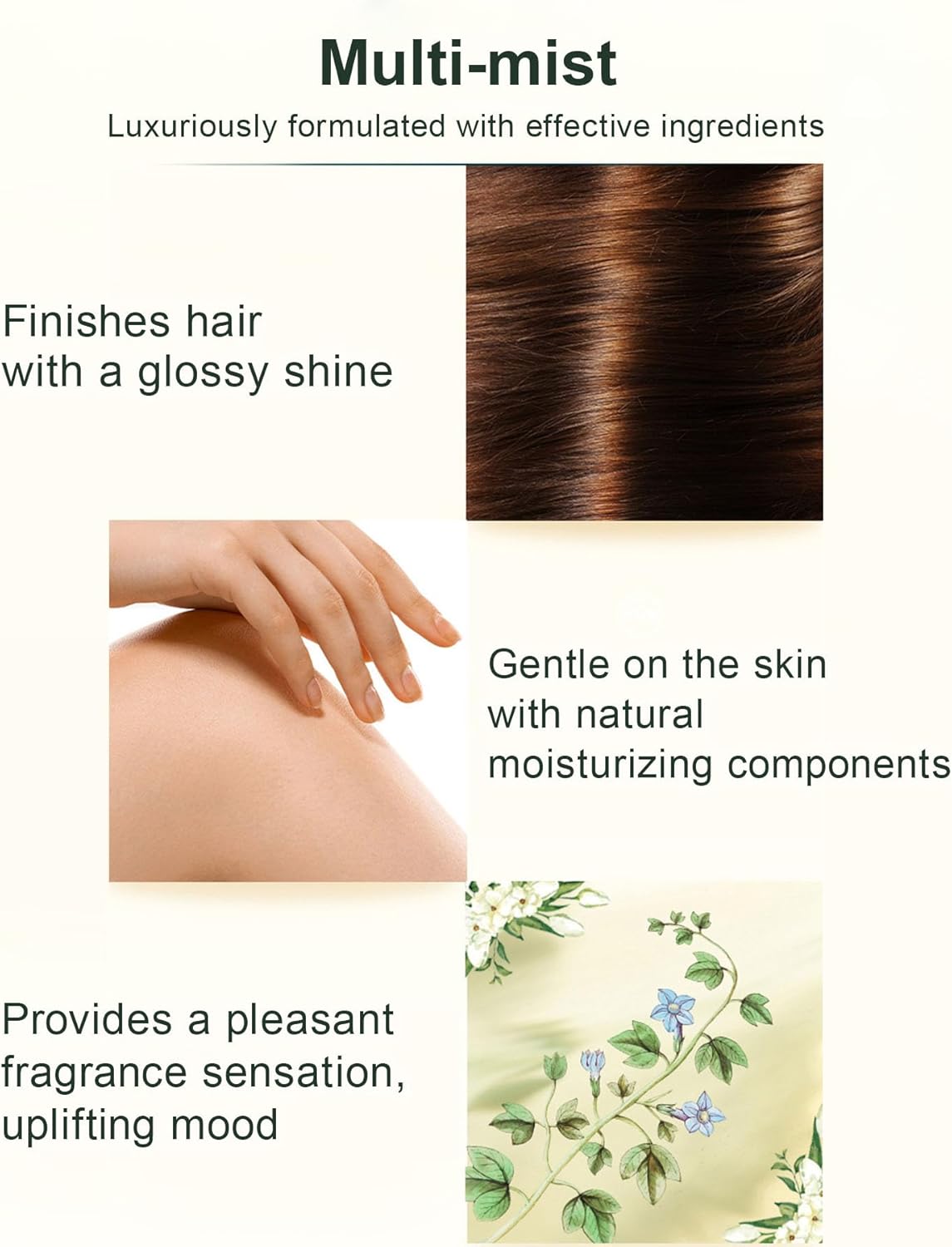 Huile capillaire - Gold Mist 95ml - spray hydratant corps et cheveux - soin cuticules, peau sèche, fabriqué au Japon