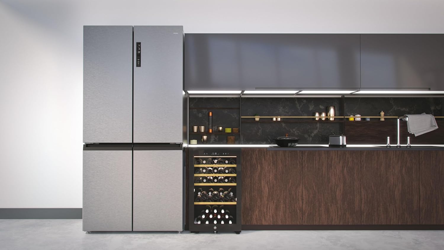 Haier - Réfrigérateur multi-portes Series 5 - 908x748x1905 mm - No Frost, MyZone, Inverter, Classe E - HCR5919ENMM