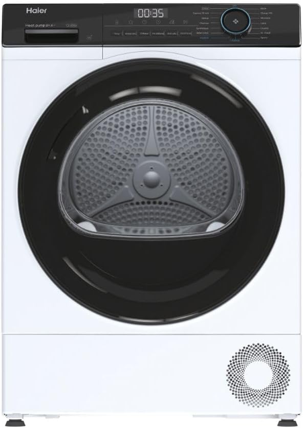 Haier - I-Pro Serie 3 sèche-linge 8kg pompe chaleur, 15 programmes, HD80-A2939E-FR