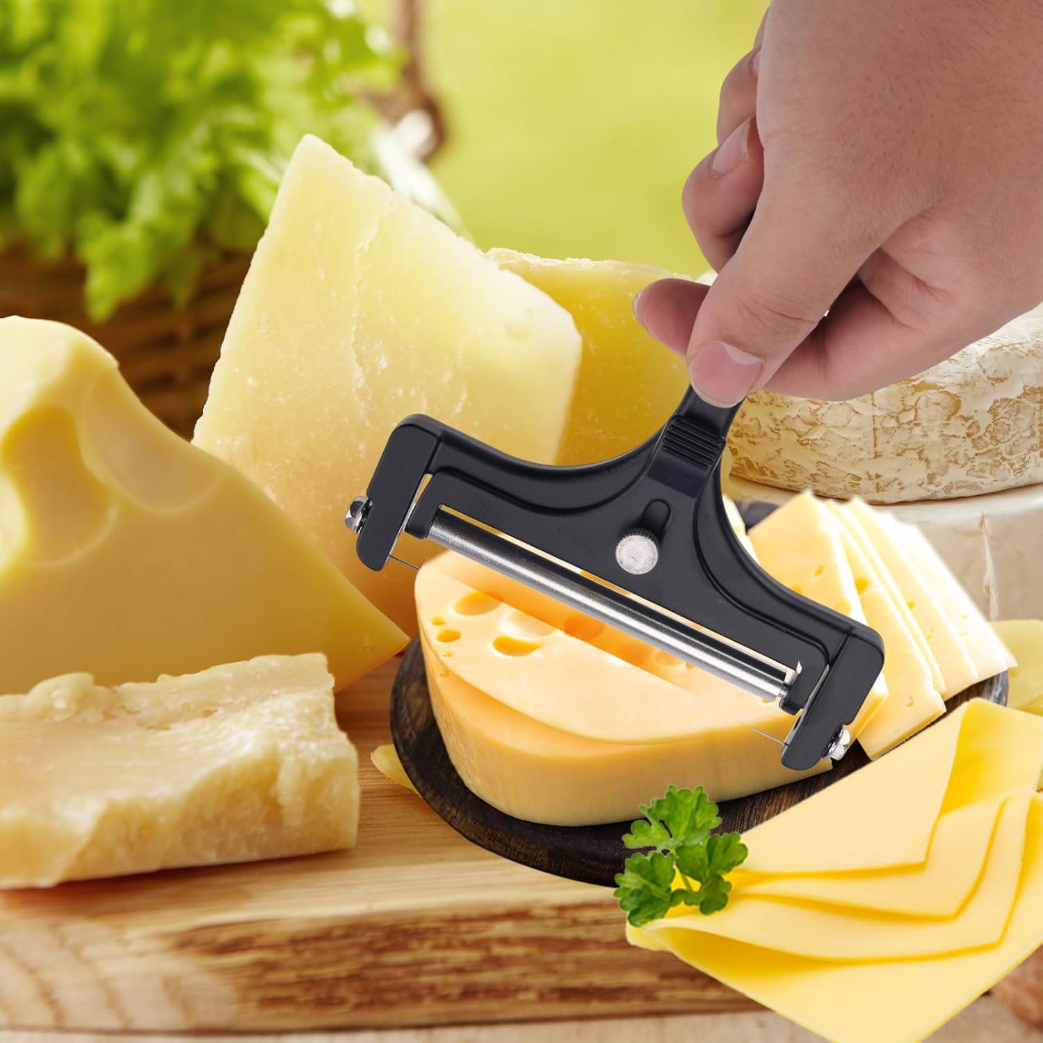 Gosknor - kit coupe-fromage inox réglable, 8 fils, portable