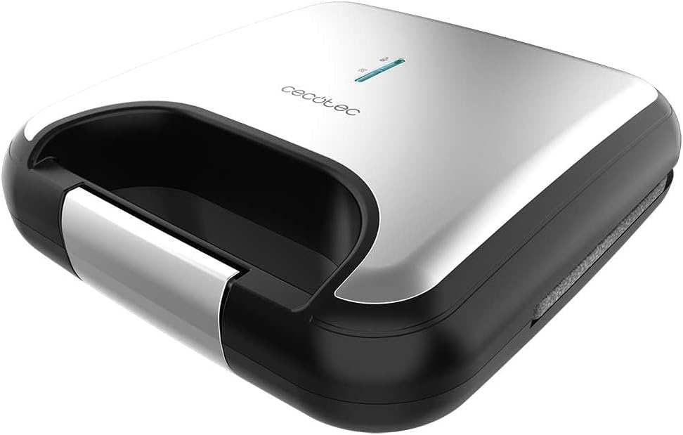 Cecotec - Rock'nToast Grill+ - inox, 800W, revêtement pierre, sans PFOA