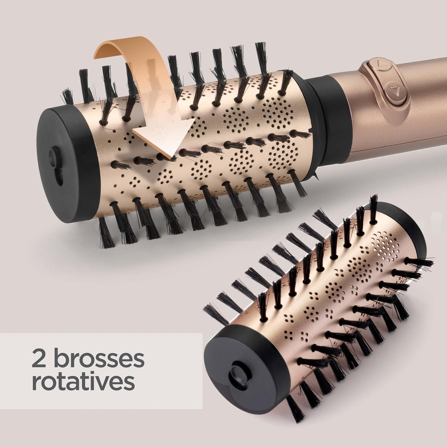 BaByliss - Brosse soufflante Dual 50/40mm, ionique, 2 vitesses, AS952E