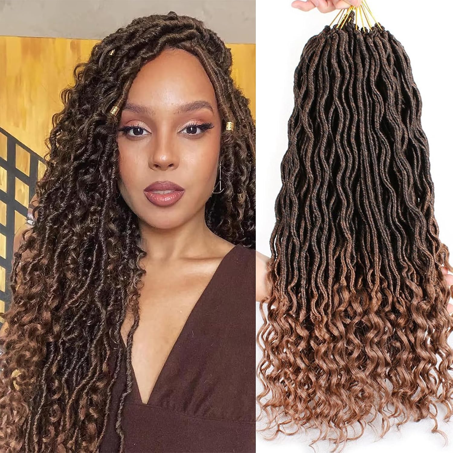 Xtrend - extensions dreadlocks crochet bouclées - 61 cm - lot de 6 paquets T30#