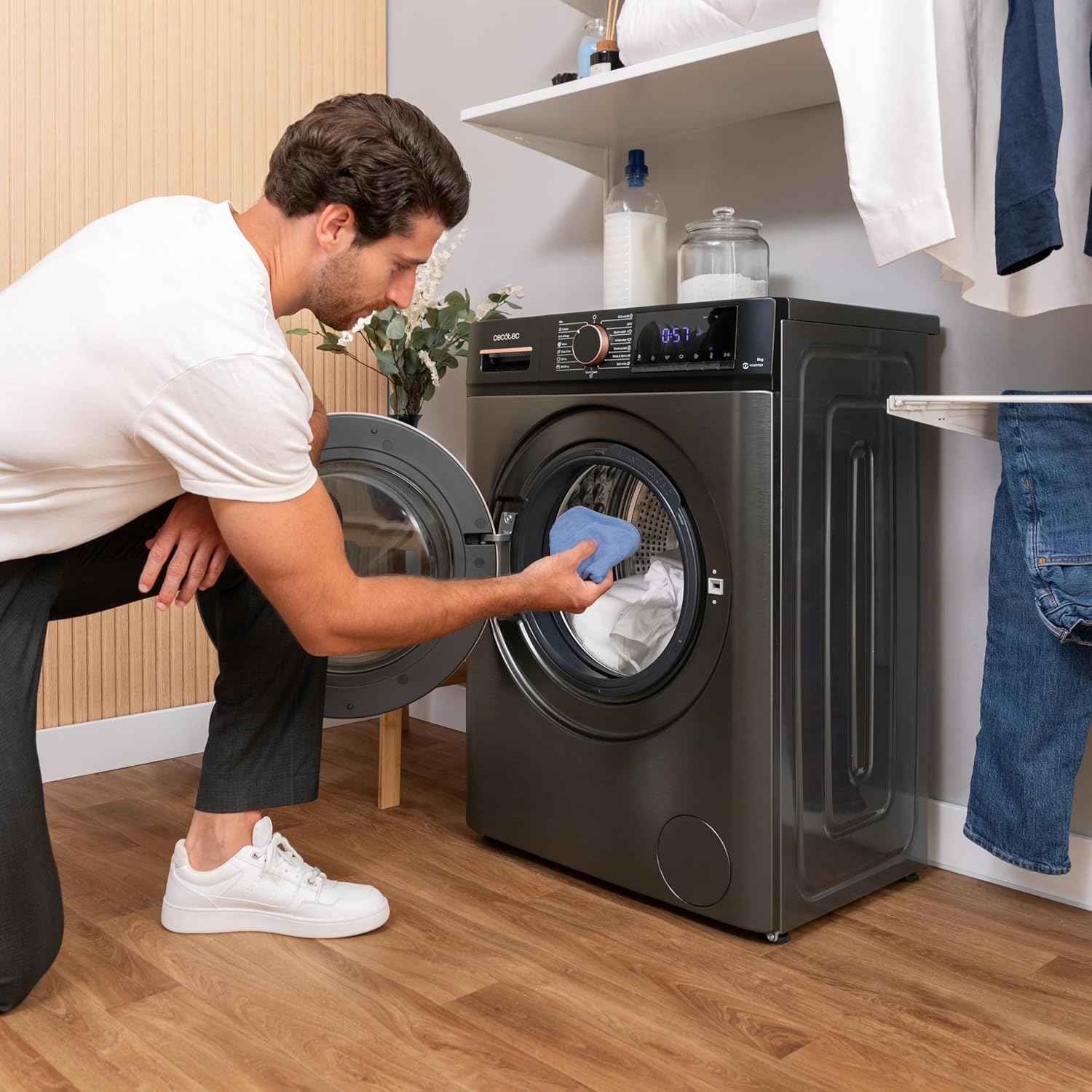 Cecotec - Bolero DressCode Série 8 kg - Inverter, Vapeur, 1400 tr/min, 15 programmes - 8610