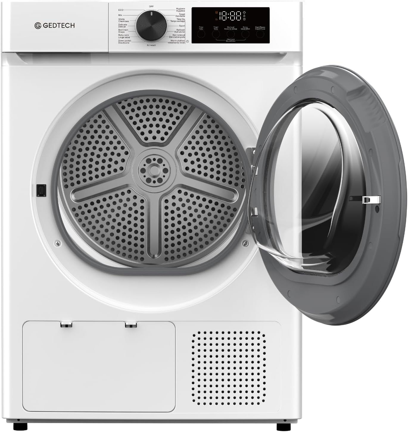 GEDTECH - SLHPE - sèche-linge pompe à chaleur 10kg 16 programmes L60cm SLHPE