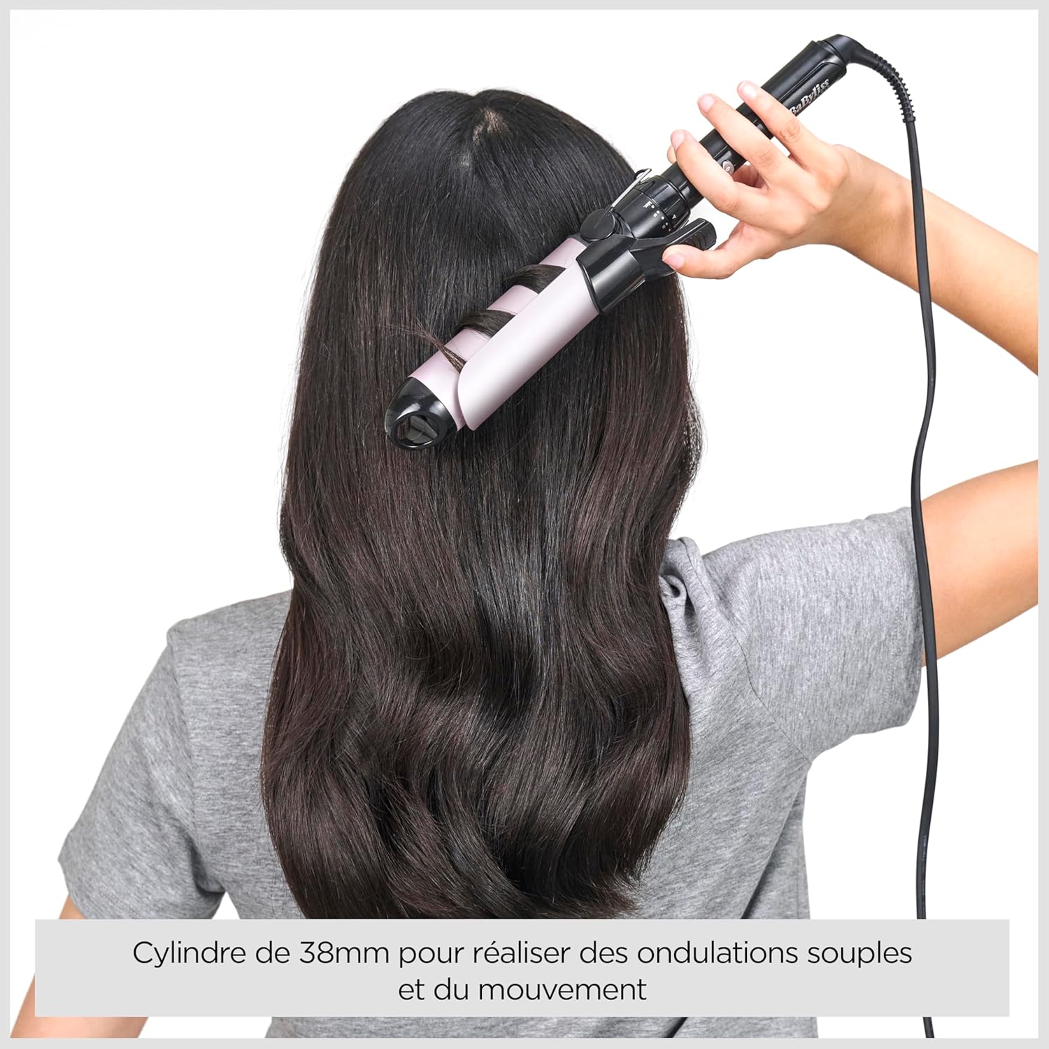 BaByliss - Boucleur Satin Touch 38mm - 10 températures, support sécurité, C338E