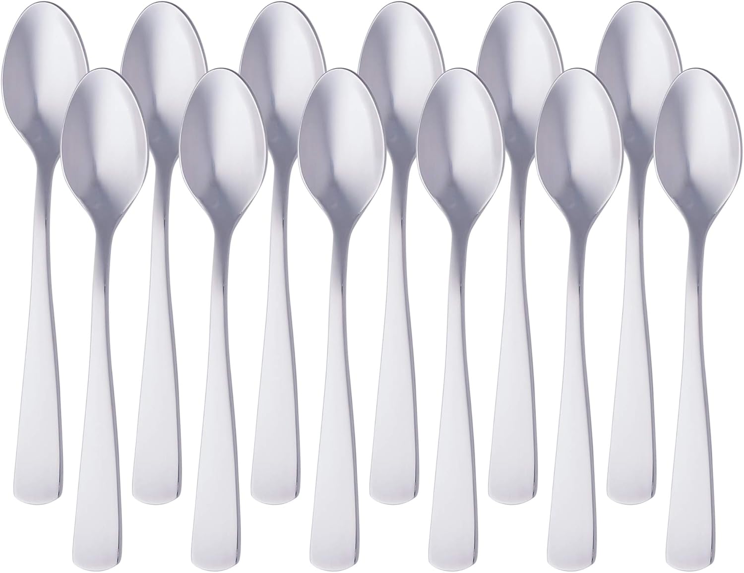 maaxi-dealz Basics - Cuillères à café carrées - 14,1 cm - Acier inox, lot 12