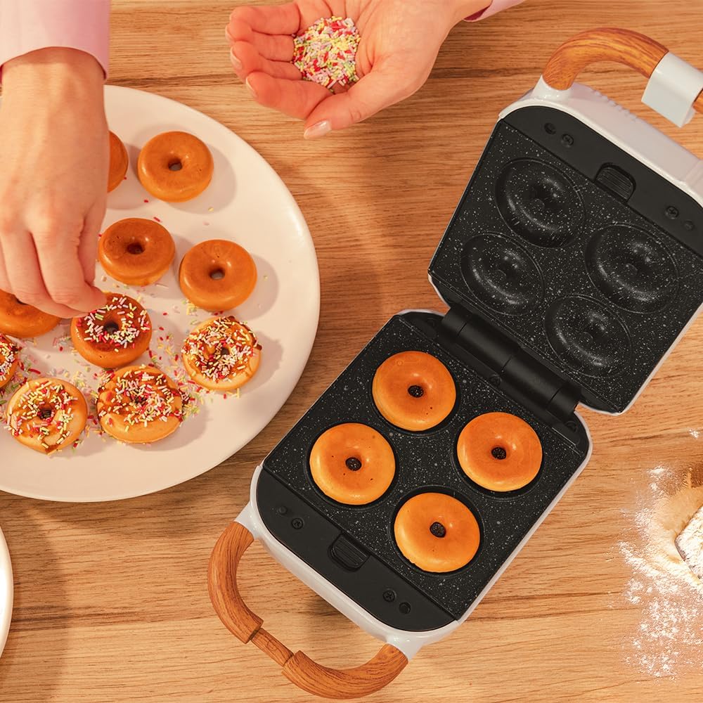 Cecotec - Rock'nToast Retro One - 700W, 3 plaques, revêtement RockStone