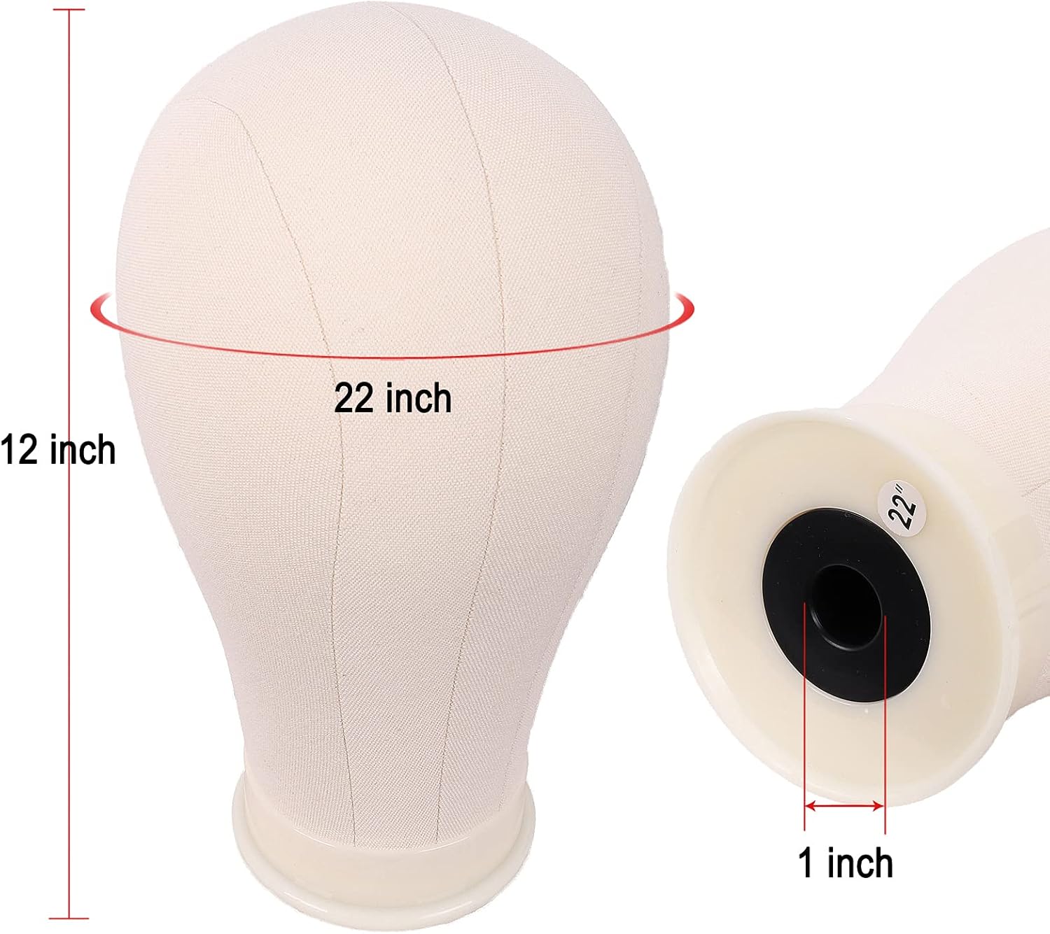 MapofBeauty - tête block toile 22 pouces - avec support - beige