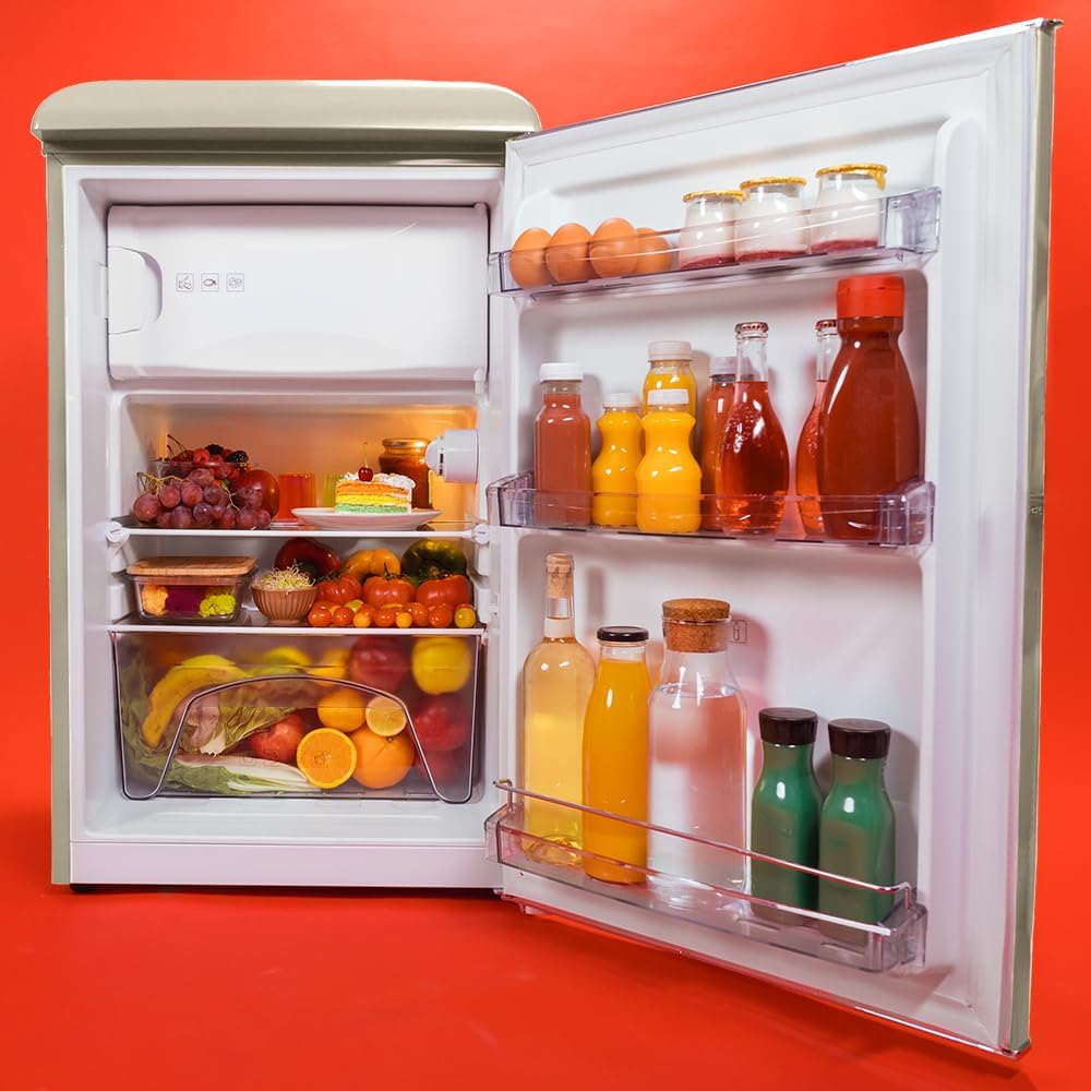 Cecotec - Bolero CoolMarket TT Origin 110 - 110L, Classe E, Icebox, LED, poignée chromée