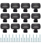 12 Pièces Boutons de Tiroir, Poignée Cuisine avec 2 Vis de Taille pour Meubles, Armoire, Commode,...