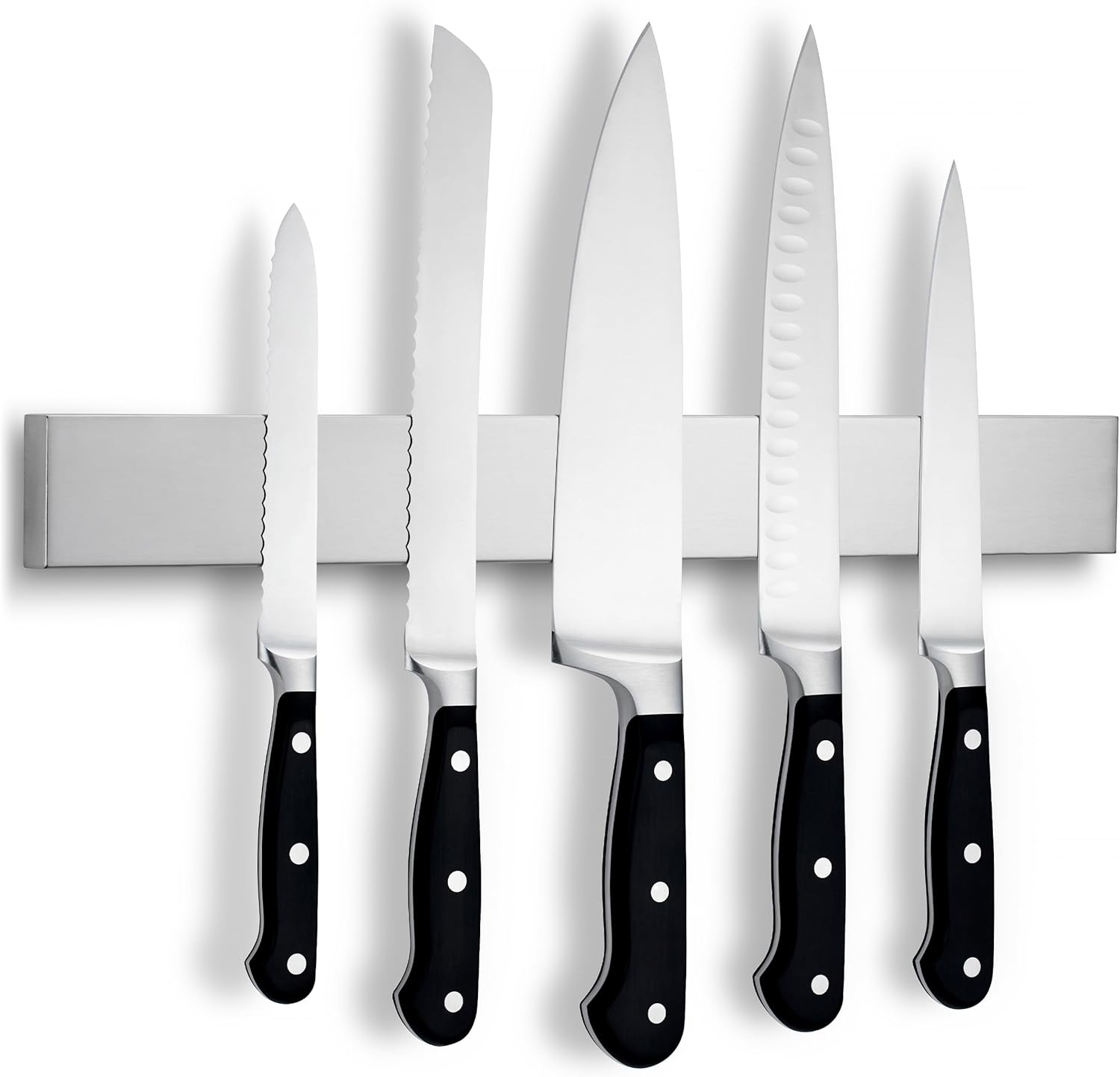 LARHN - porte-couteaux inox - 40 cm - aimant mural extra puissant