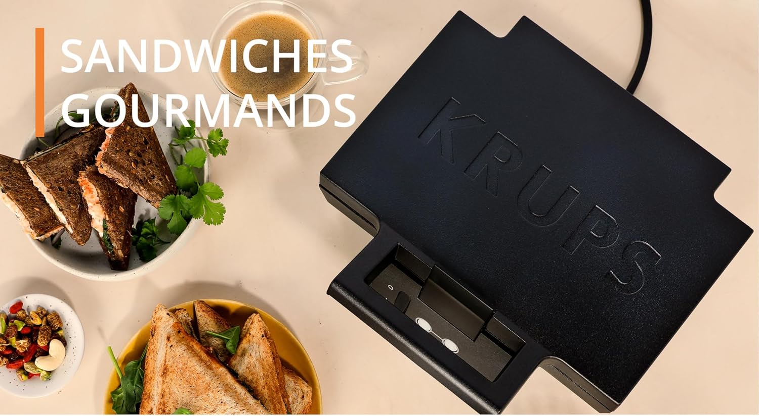 Krups - FDK série Iconic - compact - plaques céramique, rangement facile, FDK461