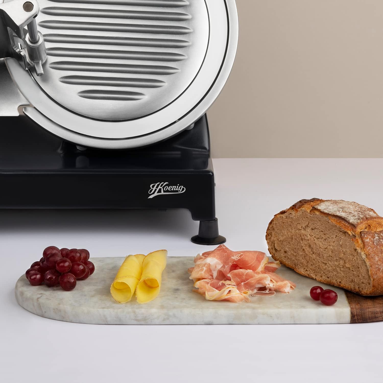 H.Koenig - trancheuse MSX252 - lame 25cm, coupe 0-12mm, aiguiseur intégré