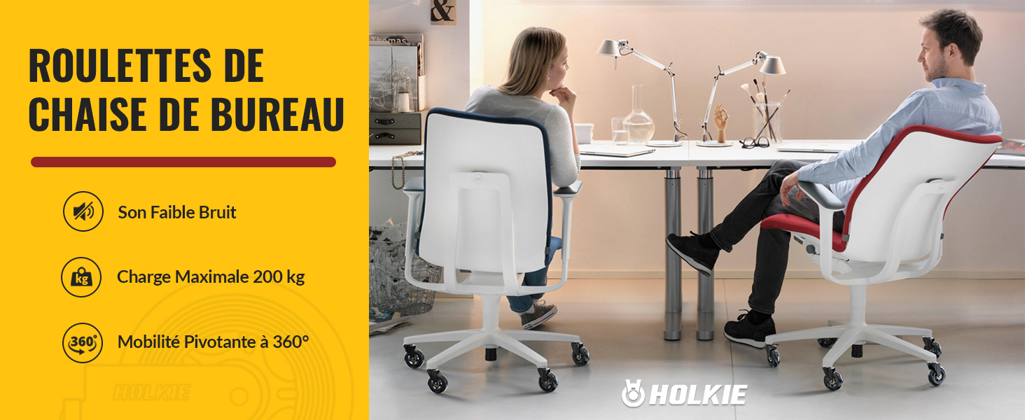 roulettes pour planchers de bois meubles jeu en bois dur ensemble de 5 roues de chaise