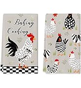 Artoid Mode Géométrique Grille Cuisson Poules Printemps Torchons de Cuisine Torchons 42x65...