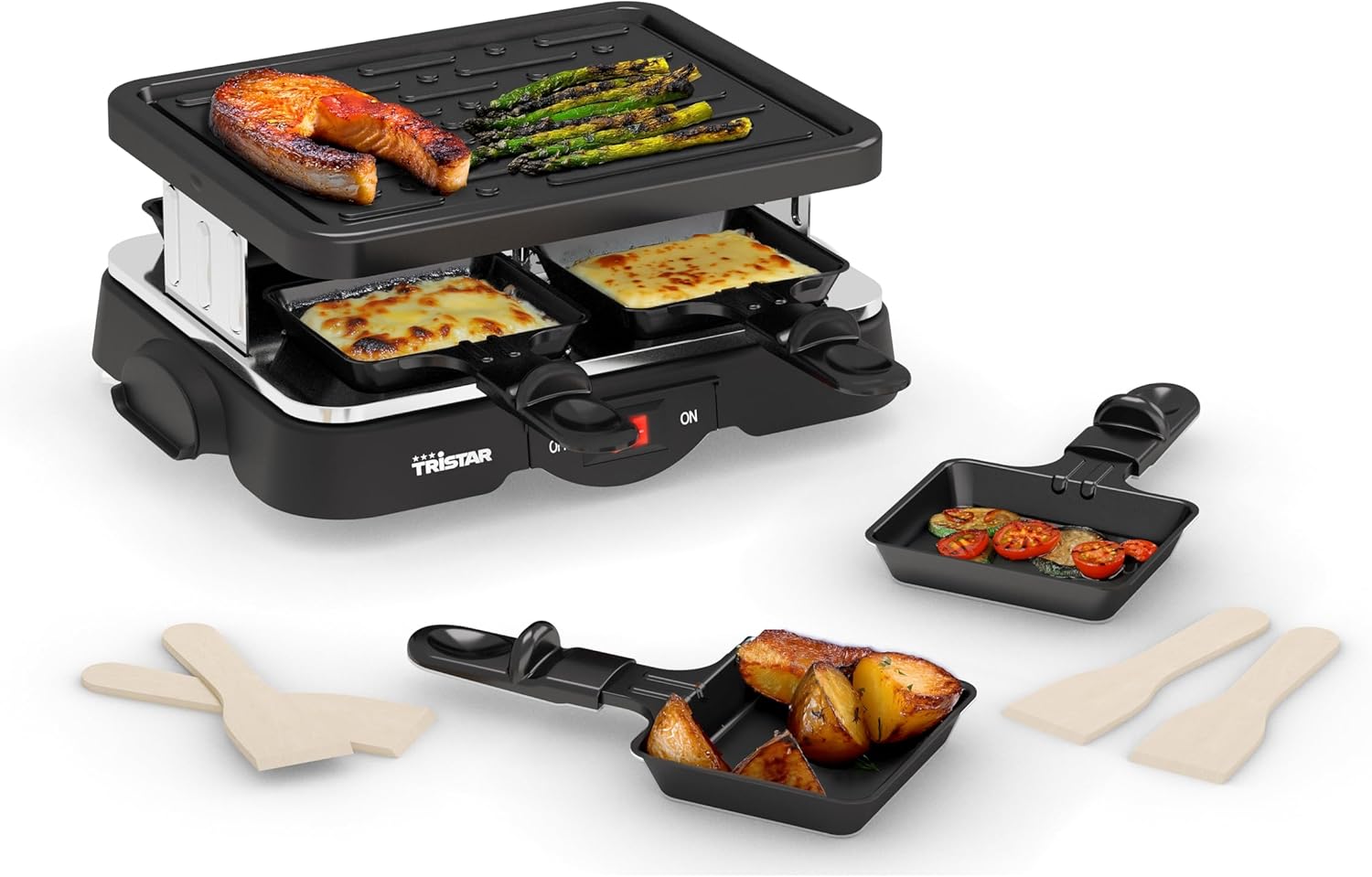 Tristar - Raclette RA-2949 - 4 personnes, 500W, revêtement antiadhésif