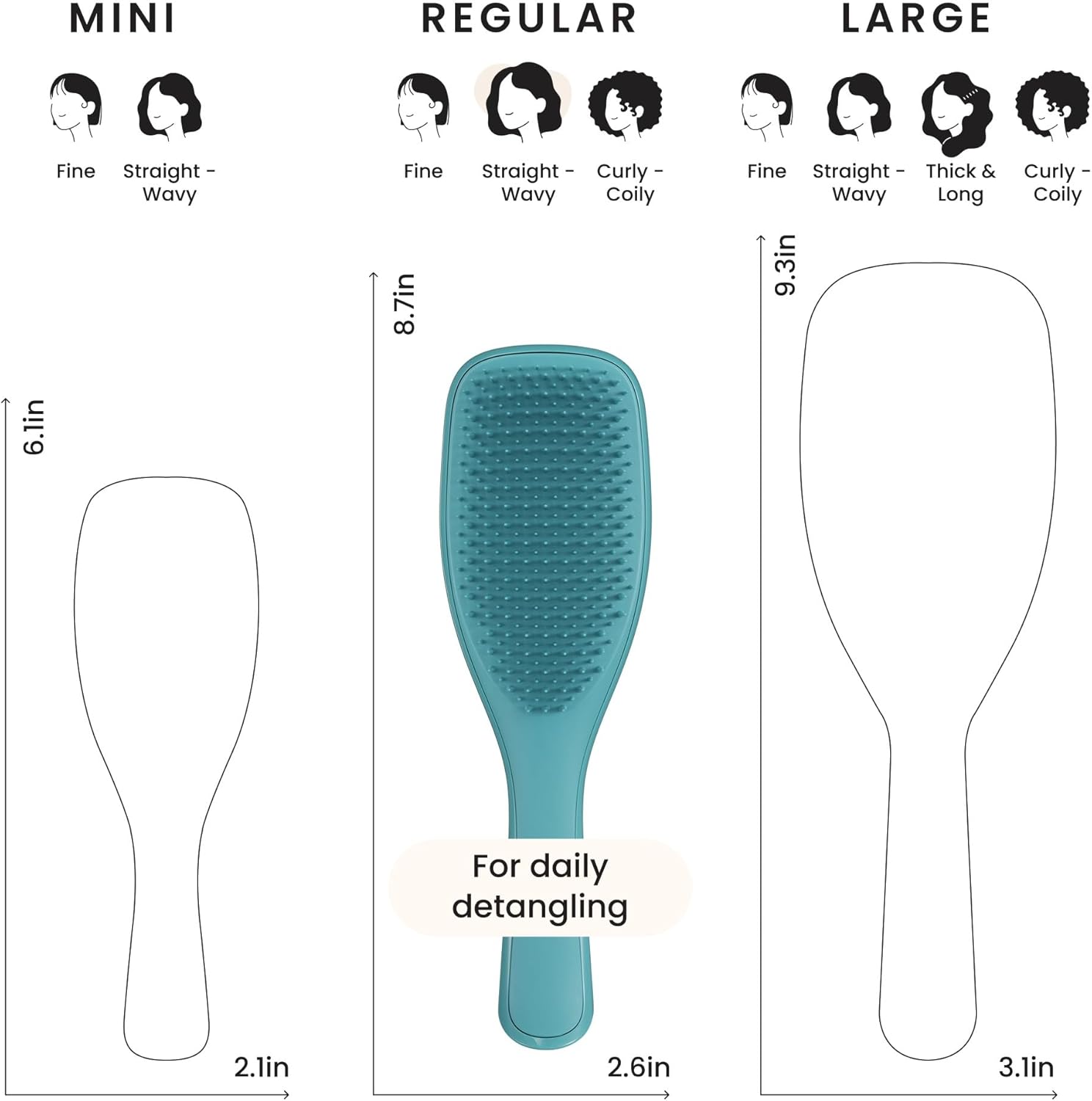 Tangle Teezer - Ultimate Detangler - brosse démêlante, picots doux, réduit casse, tous cheveux, sarcelle