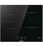 Hisense HIO6421BSC Plaque de cuisson à induction, 4 zones de cuisson avec fonction Bridge, fonction Po...