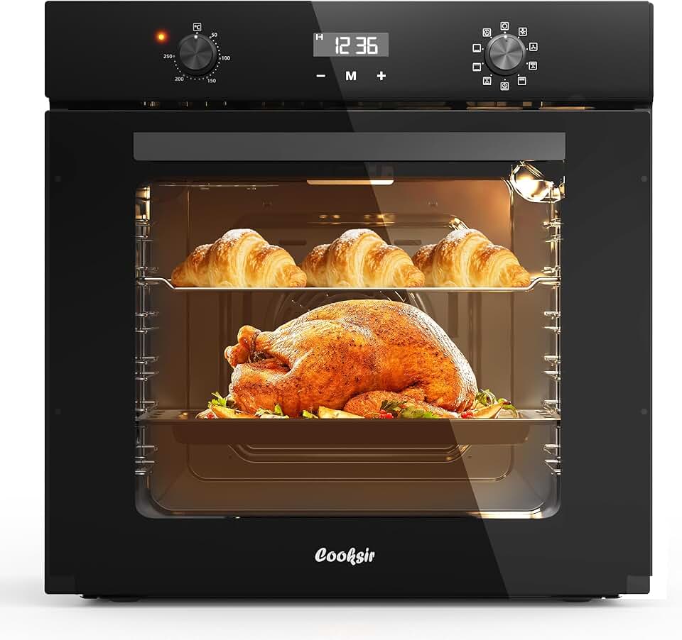 Four encastrable - 60 cm, 60L, 2800W, 9 fonctions, minuterie 10h