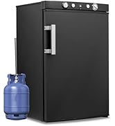 Smad Frigo Gaz, 100L, Frigo Trimixte 12V 220V Gaz, avec Congélateur, Réfrigérateur Camping gaz po...