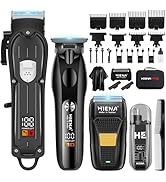 HIENA PRO Tondeuse à cheveux professionnelle pour homme, tondeuse à cheveux sans fil, tondeuse à ...