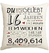 Artoid Mode Cadeau pour garçon de 16 ans pour fille de 16 ans Housse de coussin 45 x 45 cm Cadeau d'anniversaire