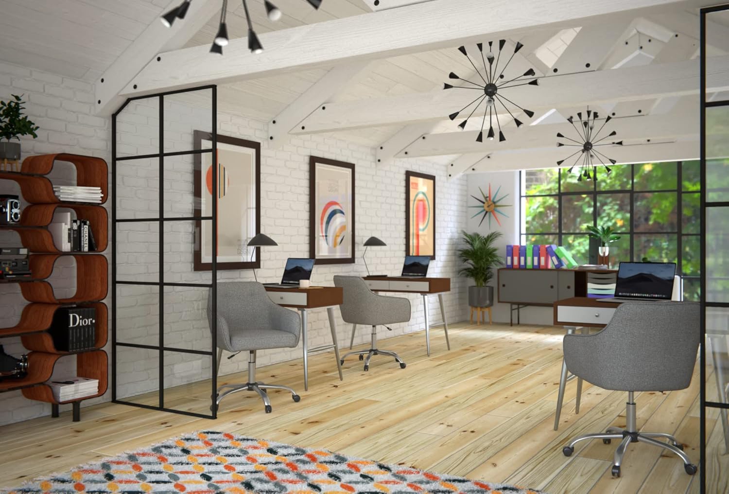 SONGMICS - fauteuil ergonomique - acier, hauteur réglable, 110kg - OBG019G01