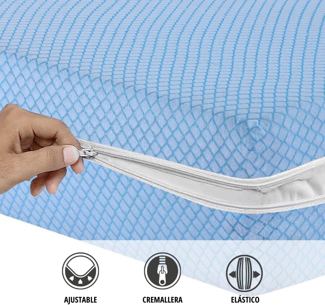 Degrees Home - Teide - housse matelas 180 cm - anti-acariens, respirante, douce