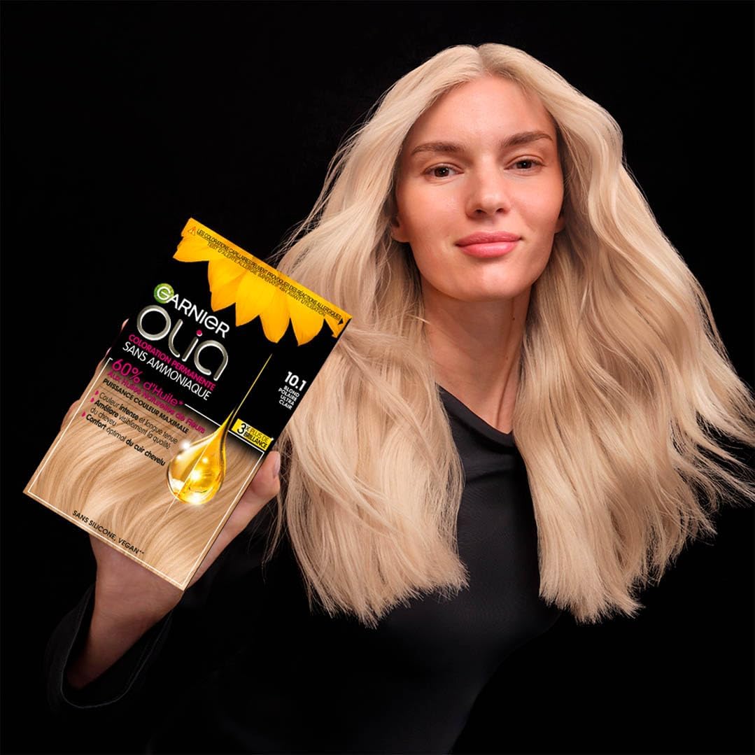 Garnier - Olia coloration permanente - blond polaire (10.1) - huiles naturelles, sans ammoniaque
