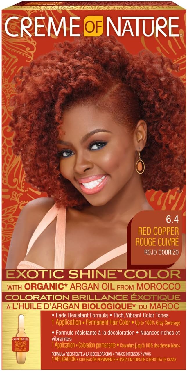 Creme of Nature - Argan Oil série - couvre cheveux blancs - teinture 6.4 Rouge