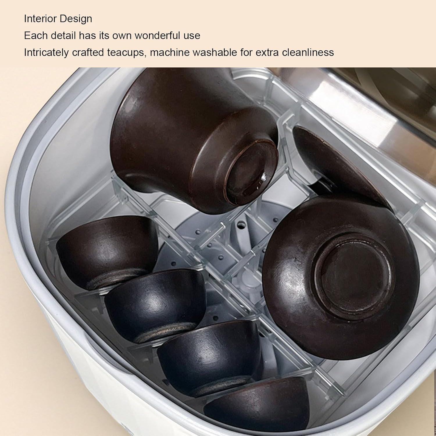 Lave-vaisselle portable compact - réservoir 4L - nettoyage turbo, rinçage 360°, porte-gobelet