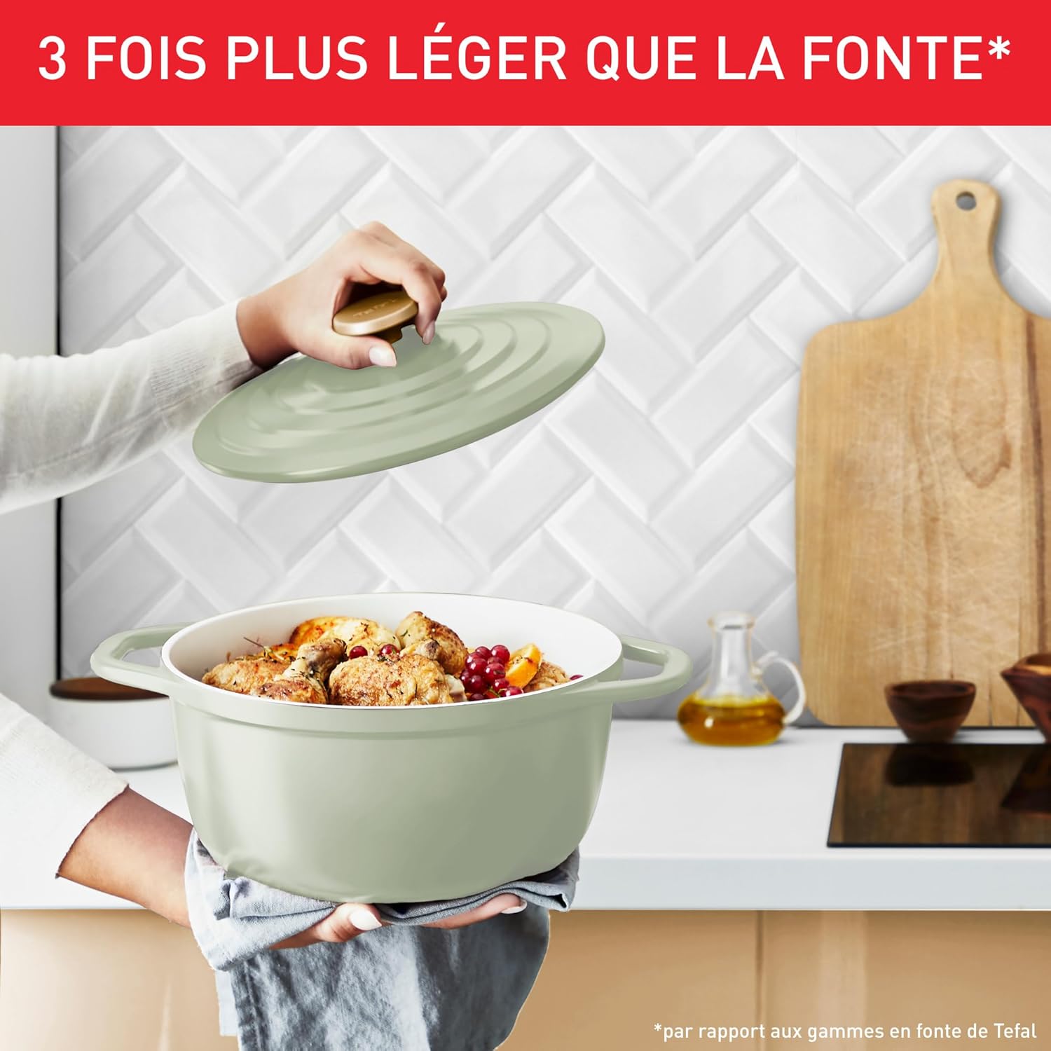 Tefal - Air Soft Light - 24cm - fonte aluminium, induction, céramique, E2664625
