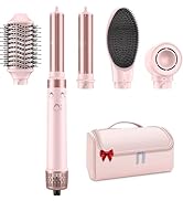Mescomb - Kit de coiffeur ionique 5 en 1 Dual Voltage - Sèche-cheveux & Airstyler avec embouts, séchage rapide...