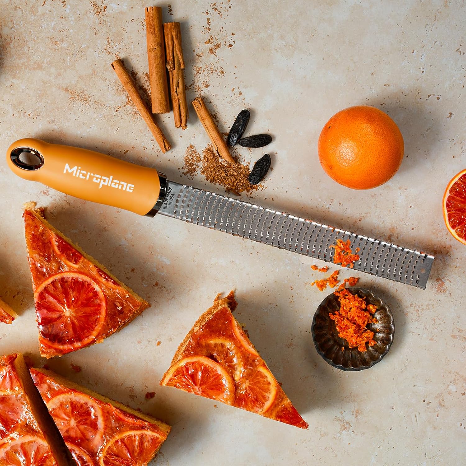 Microplane - Râpe à zesteur Jaune Moutarde - lame fine, multi-usages, fabrication USA