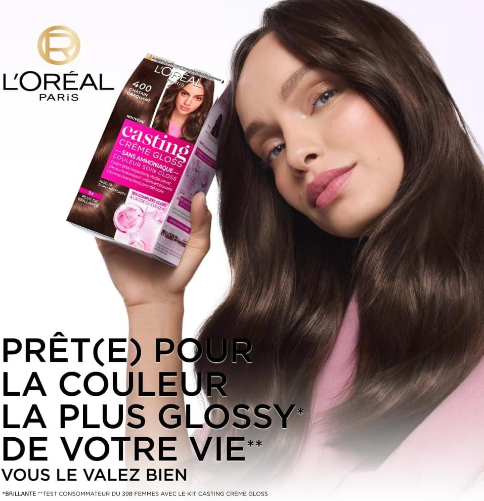 L'Oréal Paris - Casting Crème Gloss - soin coloration sans ammoniaque - Marron Glacé 415