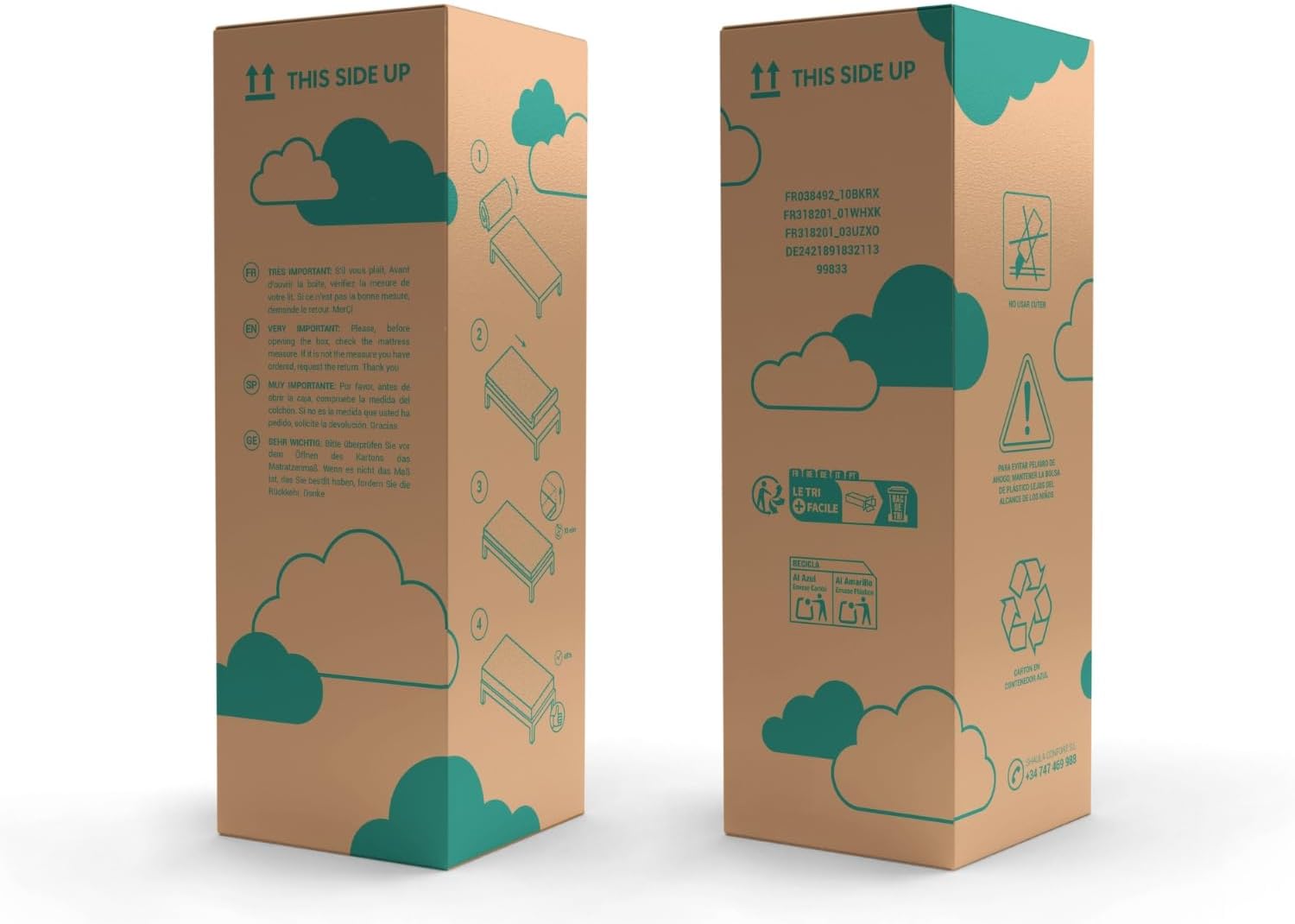 Dormissimo - Baby Bleu - 57x117 cm - matelas bébé respirant épais 11 cm