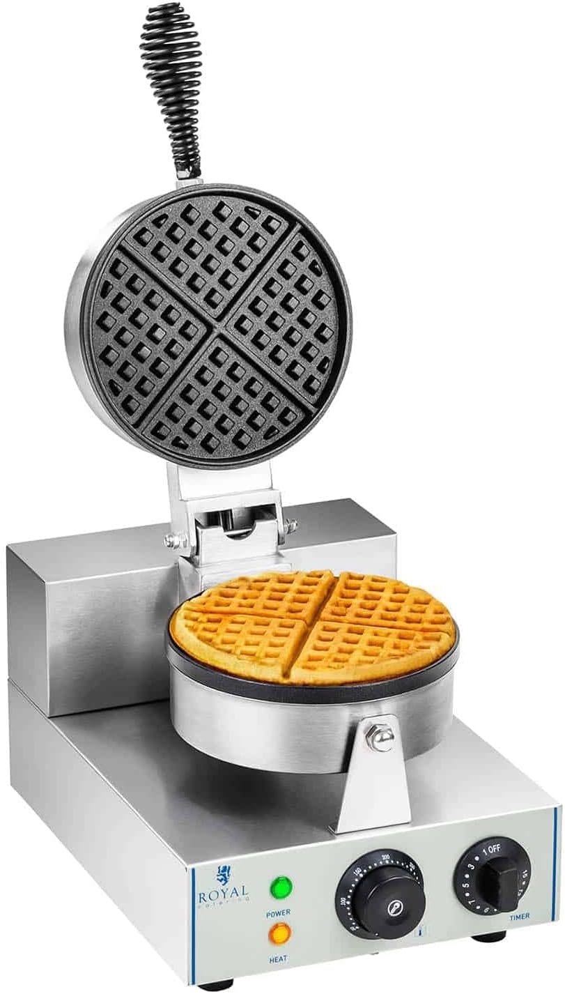 Royal Catering - gaufrier rond, 43x25x56cm, 1300W, minuterie, RCWM-1300-R