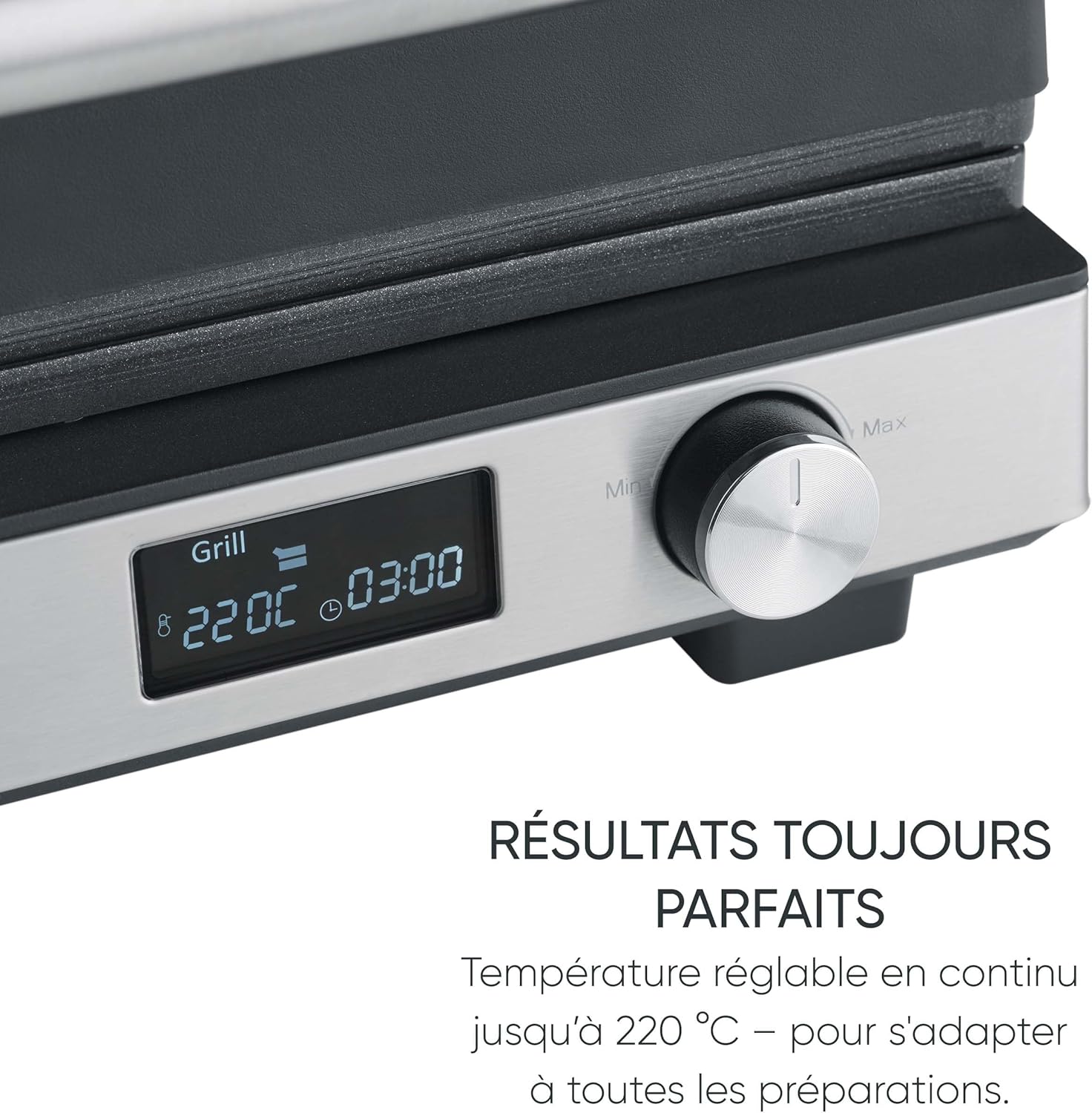 SEVERIN - SEVINI FLEX - 2000W - grill multifonction, plaques antiadhésives, inox/noir - KG 2380